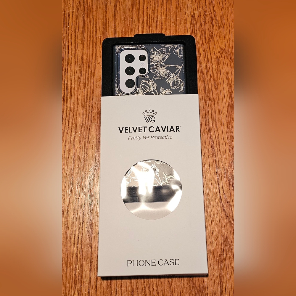 Velvet Cavier - Floral Rose Gold Chrome Samsung 23 Ultra Galaxy Case